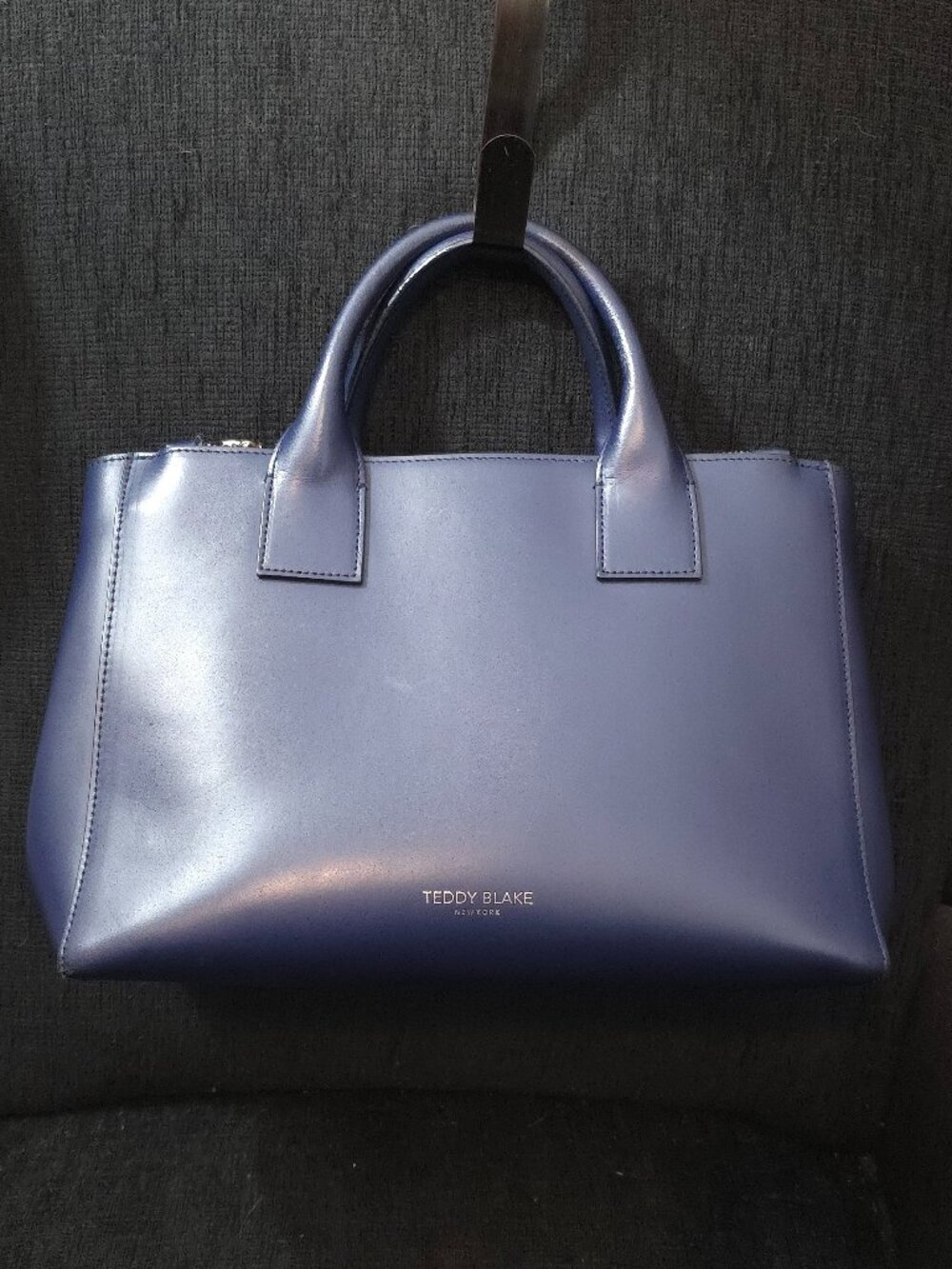 Teddy Blake Bella Palmellato Navy Blue Leather Handbag